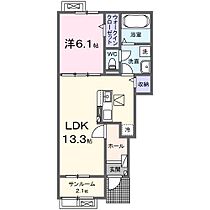 グランブルー　Ａ  ｜ 宮崎県都城市吉尾町（賃貸アパート1LDK・1階・50.05㎡） その2