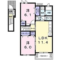 デーア・フィオーレ 202 ｜ 宮崎県宮崎市吉村町西中（賃貸アパート2LDK・2階・57.07㎡） その2