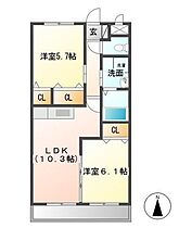 ハライソI 102 ｜ 宮崎県宮崎市吉村町下り松（賃貸アパート2LDK・1階・55.54㎡） その2