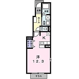 メゾン・ジュネスＡ 1階1Kの間取り