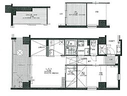 アルテマイスターカサミラ 3階1LDKの間取り