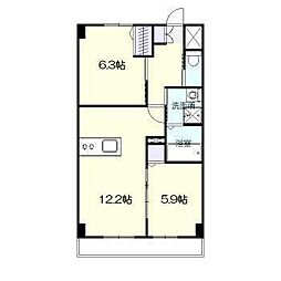 シーテラス(Sea Terrace） 5階2LDKの間取り