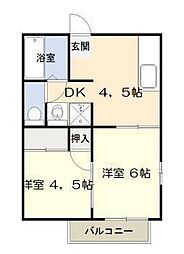 パレス・T 2DKの間取図画像