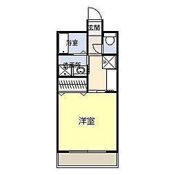 West.5 1Kの間取図画像