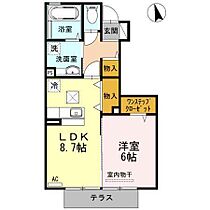 ガレンド吉尾　B棟 102 ｜ 宮崎県都城市吉尾町（賃貸アパート1LDK・2階・41.33㎡） その2