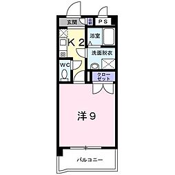 ネオ・グランツ 1Kの間取図画像