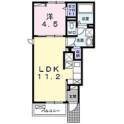 リナセント II 1LDKの間取図画像