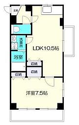 グランディヒルズ 1LDKの間取図画像