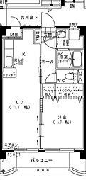 フレスコ和 1LDKの間取図画像