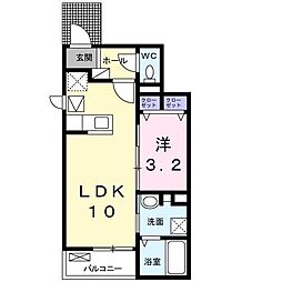 スイートグレイス2 1LDKの間取図画像