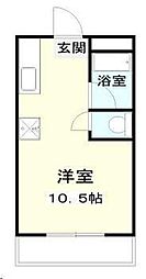 レジデンス11番館 ワンルームの間取図画像
