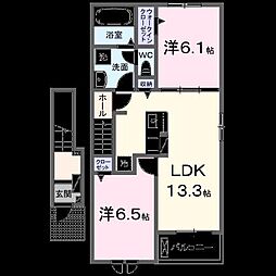 ウェル アイランドS-II 2LDKの間取図画像