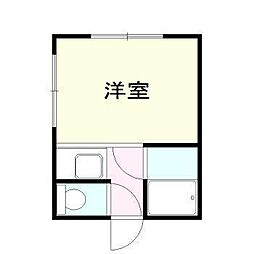 ゆめコーポ ワンルームの間取図画像