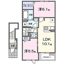 ガーデンハウス リーベ I 2LDKの間取図画像