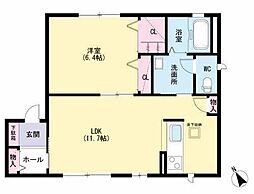 レガシーSHK 1LDKの間取図画像