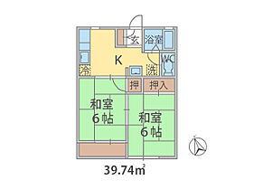 埼玉県八潮市木曽根（賃貸アパート2K・1階・39.74㎡） その2