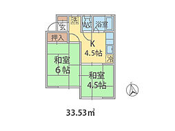 つくばエクスプレス 流山セントラルパーク駅 徒歩12分の賃貸アパート 1階2Kの間取り
