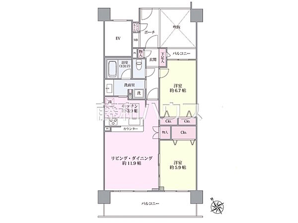 間取りを拡大表示