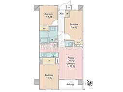 アーベイン朝霞マインプレイス 3LDKの間取図画像