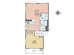 三田中村橋コーポ 1LDKの間取図画像