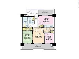 ダイアパレス八王子アヴァンティ 3LDKの間取図画像