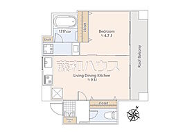 ペガサスマンション石神井公園 1DKの間取図画像