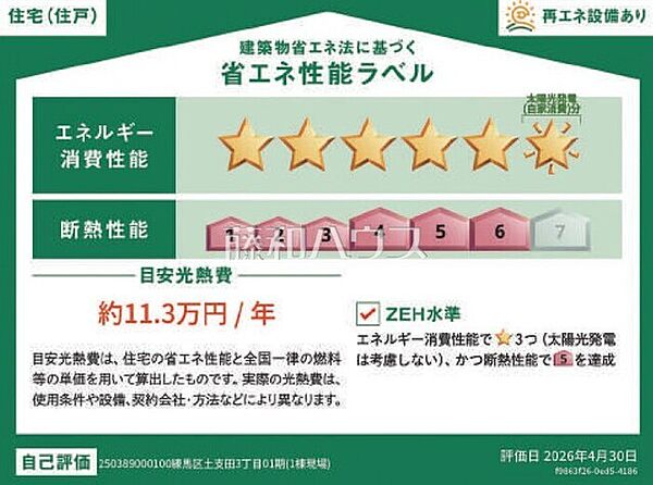 省エネ性能ラベルを拡大表示