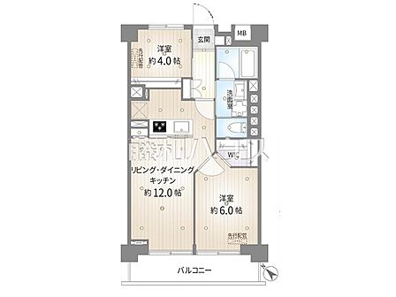 2LDK 間取り