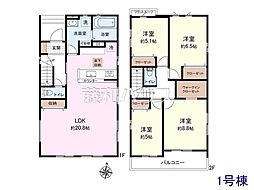 物件画像 所沢市東所沢3丁目　全2棟　新築分譲住宅 1号棟