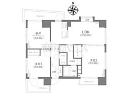 ワイズユウラク西所沢 2SLDKの間取図画像
