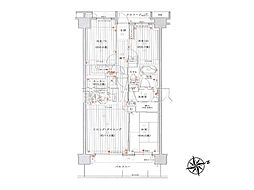 ベルディオ三鷹レジデンス 3LDKの間取図画像