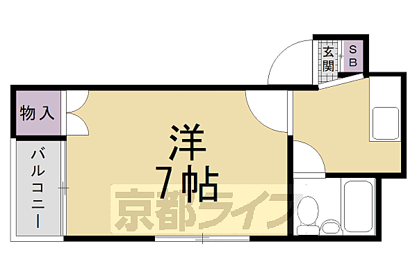 Ｋ－ｈｏｕｓｅ深草 103｜京都府京都市伏見区深草川久保町(賃貸マンション1K・1階・20.54㎡)の写真 その2