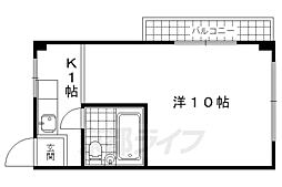 サンレモトーヨーハイツ 5階1Kの間取り