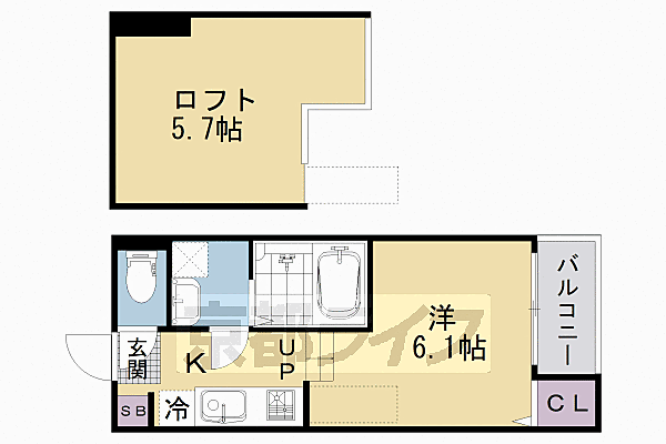 ローズマリーヒルズ淀新町 102｜京都府京都市伏見区淀新町(賃貸アパート1K・1階・20.07㎡)の写真 その2