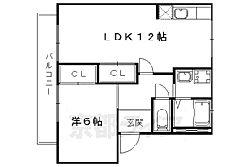 ビューテラス山科 202 ｜ 京都府京都市山科区東野百拍子町（賃貸アパート1LDK・2階・44.30㎡） その2