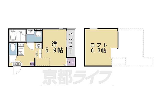 （仮称）醍醐東合場町Ａ 205｜京都府京都市伏見区醍醐東合場町(賃貸アパート1R・2階・20.67㎡)の写真 その2