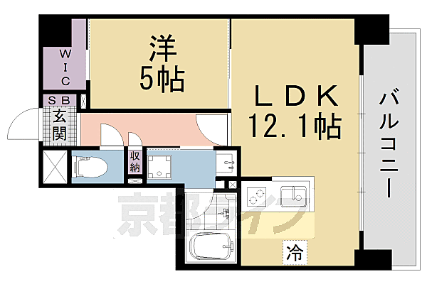 ブランシエスタ山科大塚 202｜京都府京都市山科区大塚中溝(賃貸マンション1LDK・2階・42.70㎡)の写真 その2