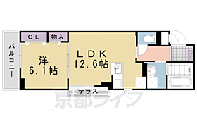 京都府京都市南区久世殿城町（賃貸アパート1LDK・3階・45.39㎡） その2