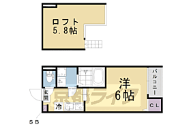 ハーモニーテラス京都石田II 203 ｜ 京都府京都市伏見区醍醐東合場町（賃貸アパート1K・2階・20.01㎡） その2