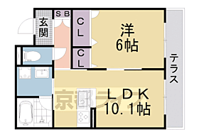 アイランド　トライコムト 103 ｜ 京都府京都市山科区大宅打明町（賃貸マンション1LDK・1階・42.04㎡） その2