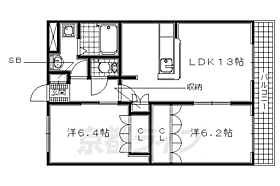 京都府木津川市梅美台5丁目（賃貸アパート2LDK・2階・57.30㎡） その2