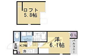 （仮称）音羽山等地Ｂ 202 ｜ 京都府京都市山科区音羽山等地（賃貸アパート1K・2階・20.01㎡） その2