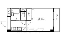 サンシーガルIII 4階1Kの間取り