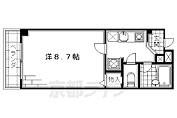 安村マンション 2階1Kの間取り