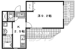 近鉄京都線 小倉駅 徒歩5分の賃貸マンション 1階1Kの間取り