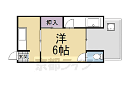 長束荘 1階1Kの間取り