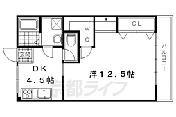 第二望月コーポ 3階1DKの間取り
