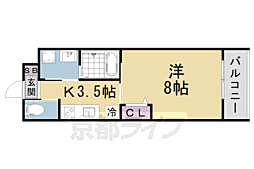 ＬＥＩ大宅 401 4階1Kの間取り