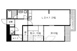 ビューハイツ京都山科（ベルヴィ52） 3階2LDKの間取り