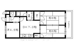サン・フォーレスト 4階3DKの間取り